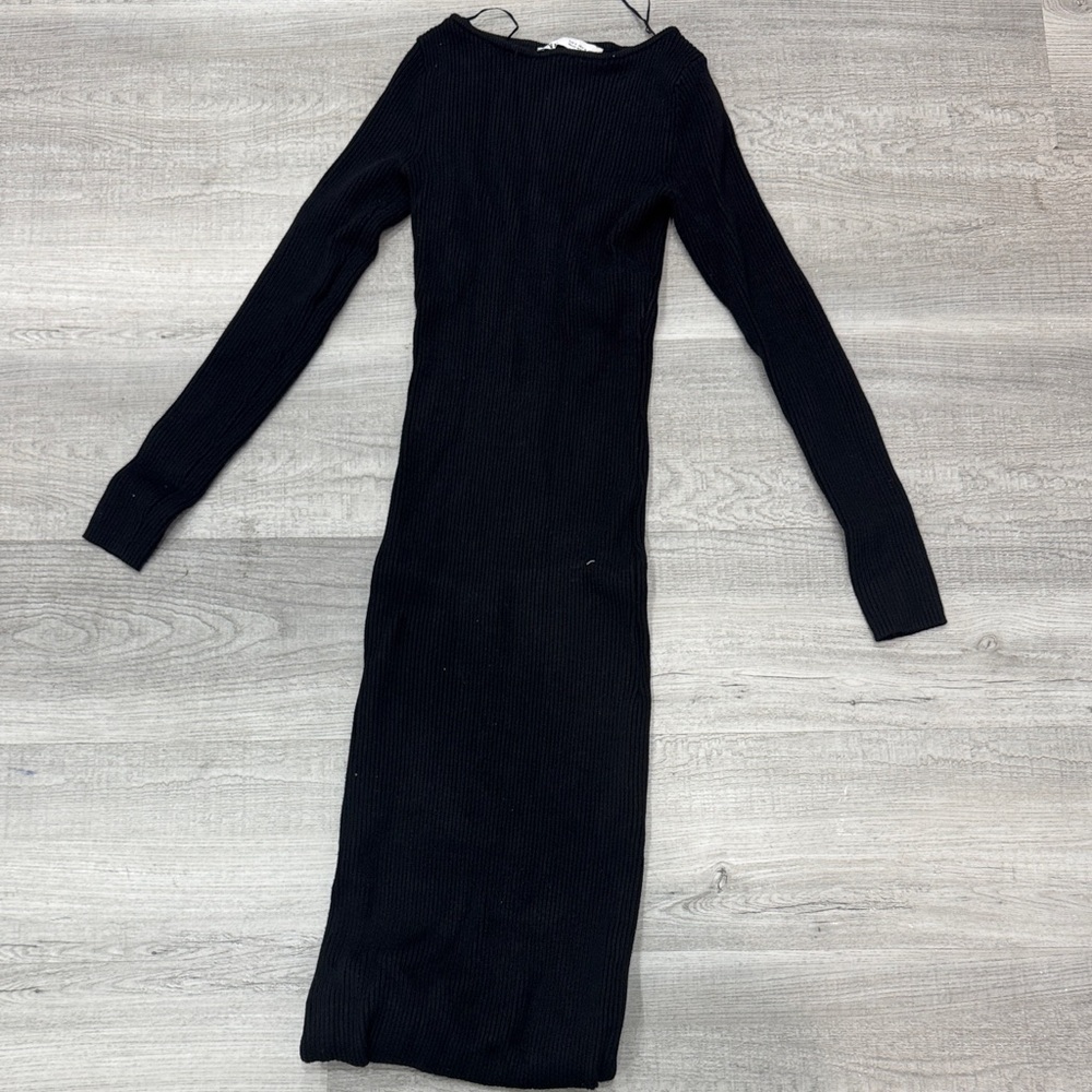 Zara Midi Ribbed Dress